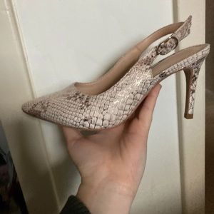 Kelly and Katie snake print heel